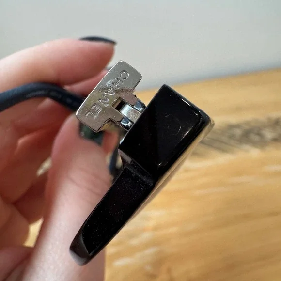 Rare Chanel 3223-Q Navy Blue Leather Chain Link Oval Eyeglasses Frames Italy - Picture 11 of 12